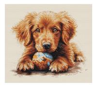 Kit de punto de cruz contado Luca-S "The Play Time", 22x19cm