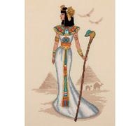 Kit de punto de cruz contado Panna "Serie Dorada. Mujeres del mundo. Egipto", 23