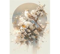 Kit de punto de cruz de 11 ct, nivel intermedio, 40 x 50 cm, escena de aves, kit de manualidades para hacer tú mismo, bordado hecho a mano