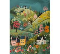 Kit de Punto de Cruz Lfynior: Paisaje 14CT, 40cmX50cm, Bordado Completo con Hilo y Tela, Kit de Bordado Contado Impreso para Adultos y Niños, No Plegable