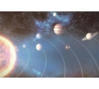 Kit de punto de cruz para bordado para adultos, kit de punto de cruz con estampado de patrones populares, planetas del sistema solar, kit de bordado avanzado hecho a mano 11CT DIY- 40x50cm