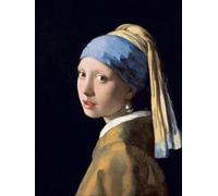 Kit De Punto De Cruz Para Principiantes Famosa Pintura Al Óleo，La Joven De La Perla 14Ct Completa Impreso Diy Con Hilos Y Tela Para Niños O Adultos Principiantes Estampados Mano Hacer 30x40cm