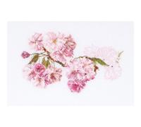 Kit de punto de cruz Thea Gouverneur Prunus Aida o tela uniforme. Hermoso patrón