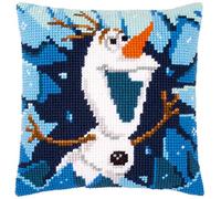 Kit de punto de cruz Vervaco: Cojín: Disney: Frozen Olaf, NA, 40 x 40 cm