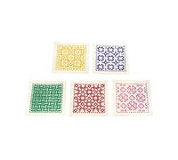 Kit de punto Hitomezashi Sashiko estampado Olympus "Posavasos ecru 5pcs", 10x10c