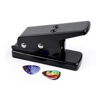 Kit de punzón para púas de guitarra con 25 hojas de púa de guitarra, herramienta perforadora de púas de guitarra personalizadas, perforadora de púas de guitarra resistente para tarjetas de plástico de