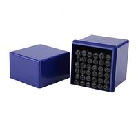 Kit de punzones de metal y piel, 36 unidades, juego de 5 mm, de acero alfabeto de acero con letras y números estampados, juego de herramientas, Default