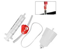 Kit de purga de frenos de plástico, freno de disco hidráulico para bicicletas, kit de herramientas de reparación de purga de aceite mineral, embudo, manguera de jeringa y abrazadera anti-reversa para