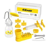 Kit de purga de frenos hidráulicos de frenos de disco mineral para Shimano, MAGURA, TEKTRO, SRAM Series MTB - Herramientas de reparación de frenos de bicicleta (amarillo)