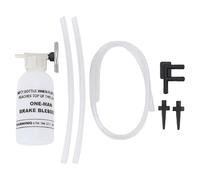 Kit de purga de frenos One Man con placa magnética y válvula de retención - Botella de purga de plástico para servicio de líquido de frenos - Incluye mangueras transparentes y