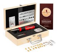 Kit de quema de leña de alta calidad, 43 piezas, herramienta de quemador de madera de modo dual con 36 puntas y accesorios, todo en una caja de almacenamiento de madera, regalo completo para dominar