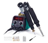 Kit de quema de madera, bolígrafo doble con 20 puntas y 28 puntos sólidos, pantalla de temperatura dual para pirografía en madera, cuero y manualidades