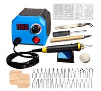 Kit de quema de madera, herramienta de quema de madera, kit de quemador de madera de temperatura ajustable digitalmente, kit de herramientas de quemador de madera profesional para adultos,