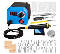 Kit de quema de madera, herramienta de quema de madera, kit de quemador de madera de temperatura ajustable digitalmente, kit de herramientas de quemador de madera profesional para adultos,