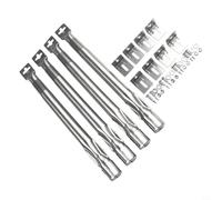 Kit de quemador de acero inoxidable de 4 piezas compatible con parrillas de gas que necesitan un espacio de quemador de 35 a 42 cm y tamaño de boquilla de 11 mm