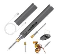 Kit de quemador de hilo recargable de doble calentamiento, exterminador de hilos inalámbrico con punta de repuesto, cepillo de limpieza, soporte de herramientas, bolígrafo para hacer joyas, abalorios