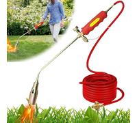 Kit De Quemador De Maleza con Soplete De Propano Diseño Resistente Al Fuego Desmalezado En Un Segundo Mango Resistente Al Calor Aplicable En Múltiples Situaciones,Rojo,Nozzle Diameter 30MM