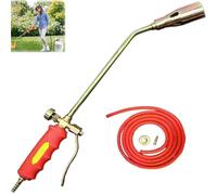 Kit de quemador de malezas de propano portátil con manguera, soplete de soplado de alta salida para jardín, techo, hielo, nieve (30 mm de diámetro, tubo de gas de 2 m)