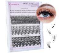 Kit de racimos de pestañas: 404 pestañas individuales, abanicos de picos 7D, kit de extensión de pestañas en racimo 20D, pestañas inferiores naturales mixtas multitipo, pestañas de volumen