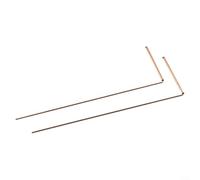 Kit de radiestesia de cobre con detector de metales Varillas de cobre con asas de madera, juego de adivinación que incluye estera de constelación de péndulo para búsqueda de recursos subterráneos