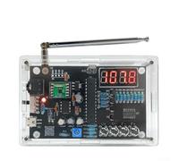 Kit de radio FM DIY para práctica de soldadura - Módulo de pantalla LCD de 87-108 MHz con USB/alimentación de batería, conector de auriculares y placa de circuito educativo para aficionados y