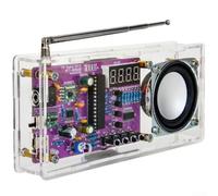 Kit de radio FM Pantalla de tubo digital 5W Alta Fidelidad Bajo Ruido DIY Soldadura Electrónica para recepción 87.5-108MHz (piezas sueltas + carcasa)
