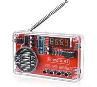 Kit de radio FM portátil con pantalla LED, altavoz de 3 W, juego de electrónica de práctica de soldadura DIY para educación STEM para aprendizaje práctico (pantalla digital)