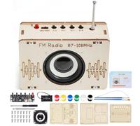 Kit de Radio, Kits de Bricolaje de Radio de Madera, Radio FM Ensamblaje Electrónico, Experimento Científico para Niños, Madera Radio de Pintable, Juguetes Stem para Edades de 8 a 12 años