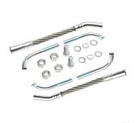 Kit de rascadores de hielo para motos de nieve, cuerda de alambre de acero galvanizado para engranajes de marcha atrás y no inversa, se adapta a altura de pista de 2-1/2 pulgadas y más alto, par