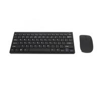 Kit de Ratón con Teclado Inalámbrico, Combinación de Ratón Inalámbrico Antideslizante, Botón Silencioso, Indicador LED, Resistente a la Oxidación para Oficina (Black)
