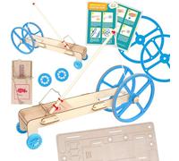 Kit de ratonera para coche (paquete de 2) - Kits prácticos de física e ingeniería STEM para proyectos de aula, experimentos de fuerza y movimiento, lecciones de ciencias de escuela primaria y