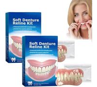Kit de rebase de prótesis dentales blandas Kit de rebase de prótesis dentales de silicona Adhesivo termoplástico para prótesis dentales Kit de rebase de prótesis dentales de silicona cómodo y natural