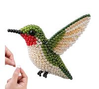 Kit de rebordear animales DIY Set arte perla pájaro lindo hecho a mano | Kit de animales de perlas para adultos principiantes decoración del hogar abalorios mochila regalos de fiesta