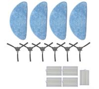 Kit de recambio con cepillos laterales de filtro y paños de fregona para Zigma para Spark 980 981 Robot Aspirador Mantenimiento