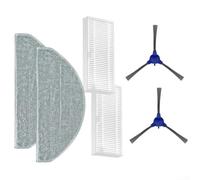 Kit de recambio de filtro de cepillo lateral y paño de fregona diseñado para Cecotec para robots de limpieza de suelos Conga Y8 Y80