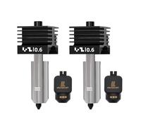 Kit de recambio para el hotend de 2 unidades de 0,6 mm X2D/P2S, con cabezal de impresión de acero endurecido de cambio rápido y fundas de silicona para impresoras 3D Bambu Lab P2S/H2D/H2C/H2S
