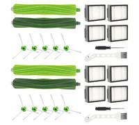 Kit de Recambios para Compatible con iRobot Roomba，2 par de Cepillos de Goma,8 Filtro, 10 cepillos laterale，Series i7 i7+ i3 i3+ i4 i4+ i6 i6+ i8 i8+ j7 j7+/Plus E5 E6 E7 Accesorios Filtro