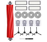 Kit de Recambios para Roborock Q Revo,4 Cepillos Laterales, 4 Filtros, 4 Bolsas de Polvo, 4 Trapos, 1 Cepillo Rodante