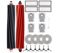 Kit de Recambios para Roborock Q Revo master/Q Revo Slim,1 par de Cepillos Principales, 4 Filtros, 4 Bolsas de Polvo, 4 Trapos, 6 Cepillos Laterales, 1 Cepillo Pequeño