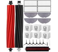 Kit de Recambios para Roborock S8 Pro Ultra,1 Juego de Cepillo Principal, 1 Cepillo de limpieza, 6 Bolsas de Polvo, 4 Filtros, 4 Trapos, 6 Cepillos de Borde, 1 Pequeño Peine y 1 Destornillador