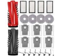 Kit de Recambios para Roborock Saros 10R /G20S ultra,Un par de Cepillos Principales, 6 Cepillos Laterales, 4 Filtros, 6 Bolsas de Polvo, 4 Trapos, 1 Cepillo de Limpieza