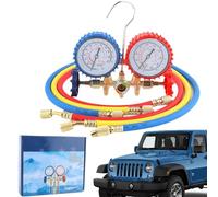 Kit de Recarga de Aire Acondicionado para Auto,Manómetro de Precisión Completo y Práctico R134A - Juego de Manómetros para Refrigerante de Auto,para Adultos, Amigos, Parejas