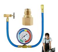 Kit de recarga de refrigerante para automóvil,Kit de recarga de refrigerador - Kit Recarga Frigorífico R134AR12 - Herramientas de refrigeración con válvula y acoplador rápido, herramientas de
