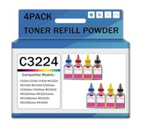 Kit de Recarga de Tinta de tóner Compatible C3224 para impresoras Lexmark C3224 C3326 MC3224 MC3326 C3224dw C3326dw C3426dw MC3224adwe MC3224dwe MC3224i MC3326adwe MC3326i MC3426i,8PCS-1500 Pages