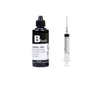 Kit de Recarga de Tinta Universal de 100 ml Compatible con Varios Cartuchos de Impresora 21 22 301 302 304 121 122 123 650 652 300 140 141 63 65 343 338(1 Black)