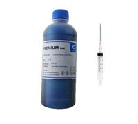 Kit de Recarga de Tinta Universal de 500 ML para impresoras de inyección de Tinta compatibles con Cartuchos H-P y CISS(Cyan with Syringe)