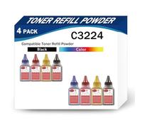 Kit de Recarga de Tinta y tóner C3224 Compatible para impresoras Lexmark C3224dw C3326dw C3426dw MC3224adwe MC3224dwe MC3224i MC3326adwe MC3326i MC3426adw. Imprima con claridad,8PCS-3000 Pages