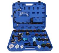 Kit de Recarga de Vacío de Refrigerante, 33 Piezas Kit de Probador de Presión de Radiador Conjunto de Detector de Sistema de Refrigerante Universal para Motocicleta Automática