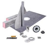 Kit de Receptor de Ducha Impermeable SucceBuy, 122 x 183 cm, Plato de Desagüe Central de ABS