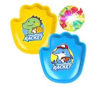 Kit de receptor de lanzamiento de bolas adhesivas: juguete para lanzar al aire libre, dispositivo de juego de retorno iluminado, paquete de actividades con disco de agarre adhesivo, equipo de juego du